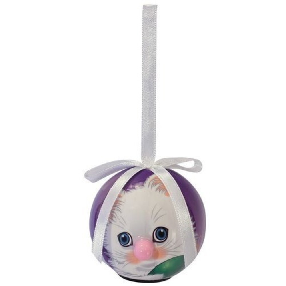 Twinkling Treasures 3D Christmas Mini Ornament -‎ 2.5" - WHITE KITTEN KITTY CAT